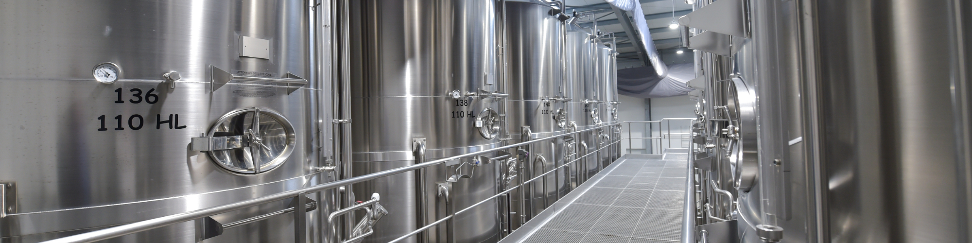 large silver containers